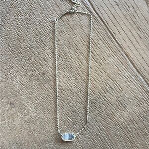 Kendra Scott Elisa gold pendant necklace with gray stone. Maybe worn 1-2 times.